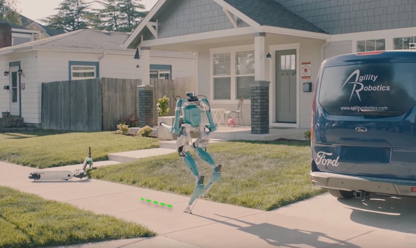Ford создал двуногих роботов-курьеров: видео Ford создал двуногих роботов-курьеров: видео