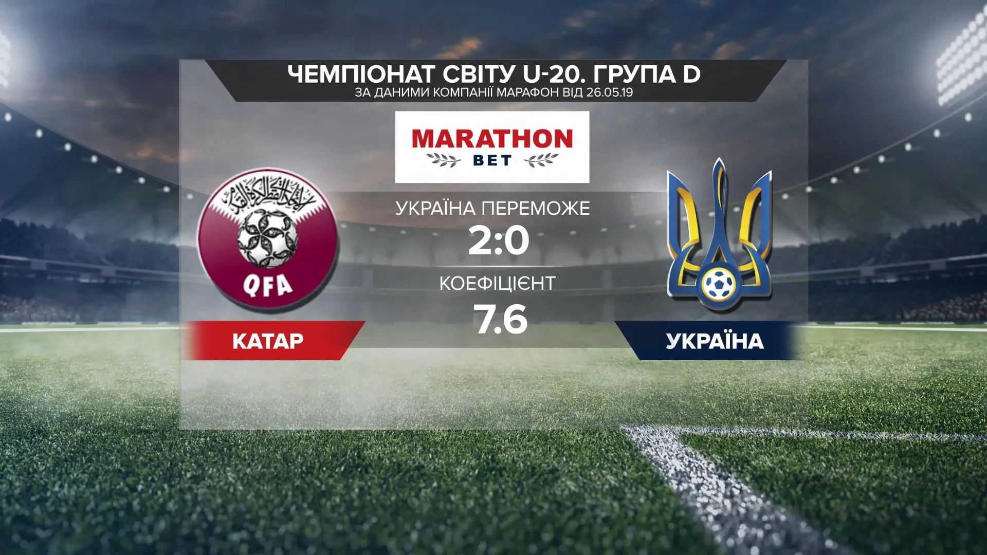 Прогноз на забиті голи у матчі Україна – Катар на U-20