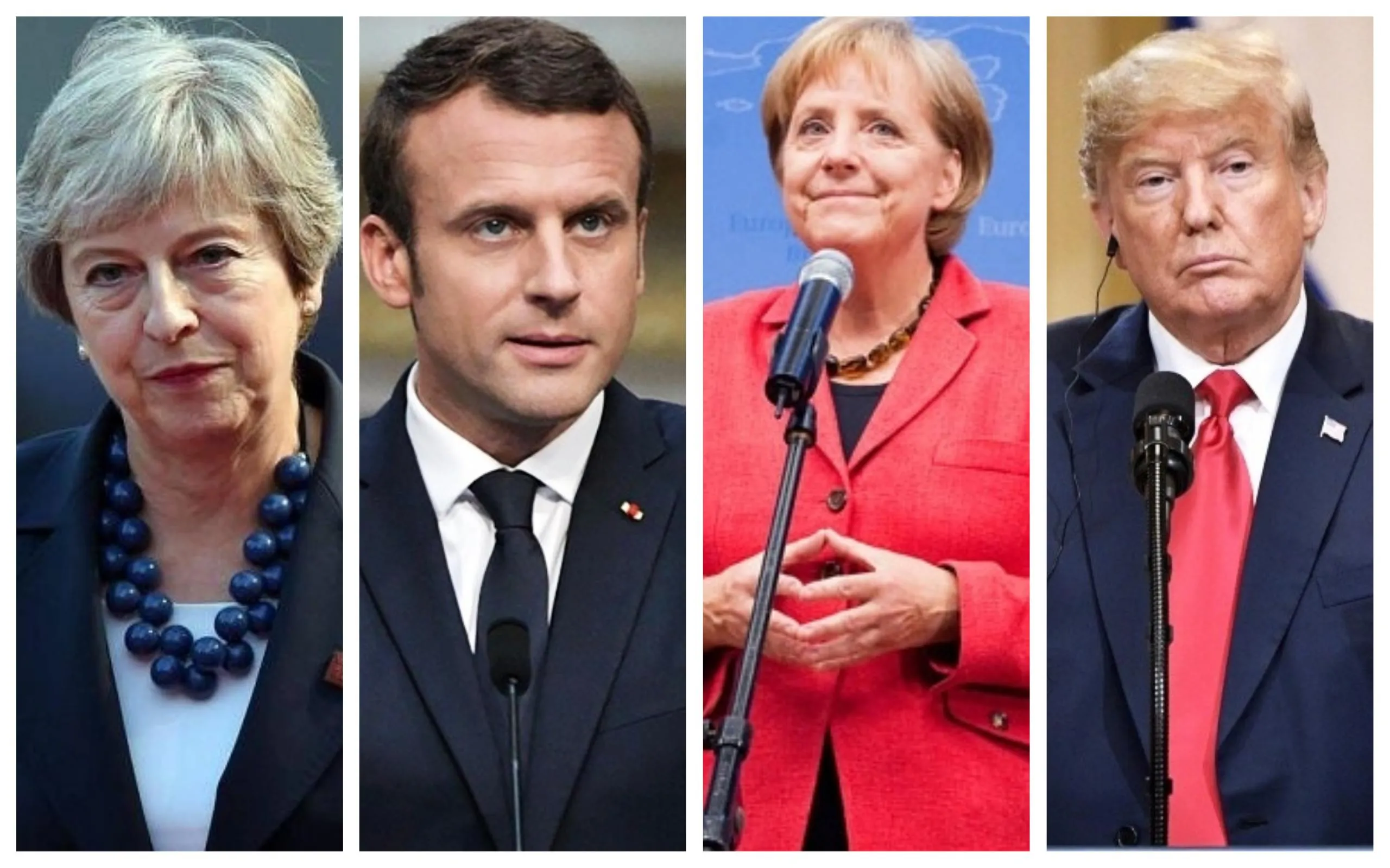 Мей, Макрон, Меркель, Трамп Мей, Макрон, Меркель, Трамп