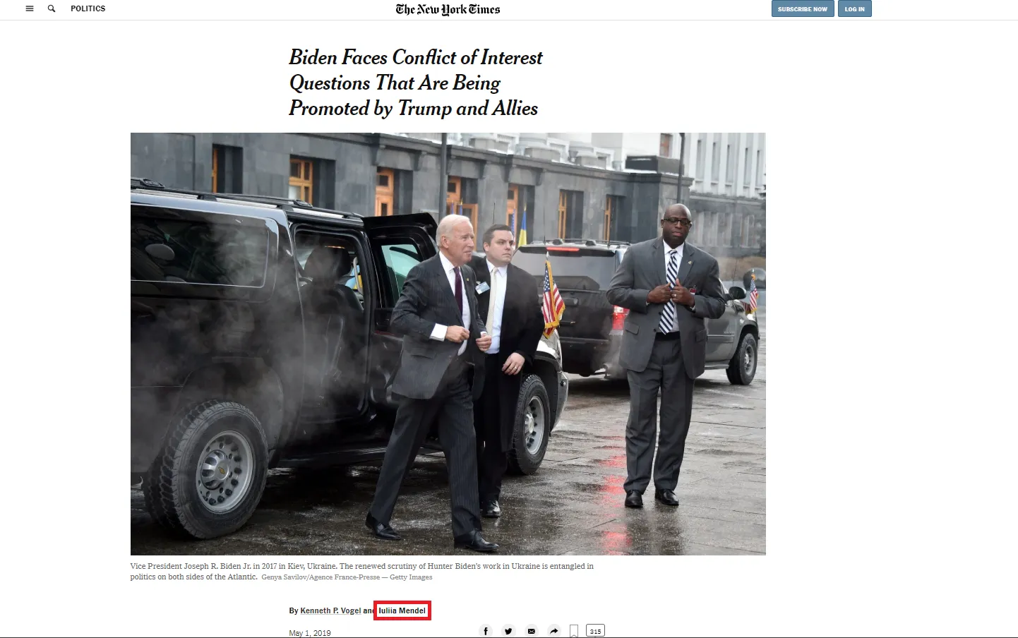 Мендель, Скандал, The New York Times, конфлікт інтересів Мендель, Скандал, The New York Times, конфлікт інтересів