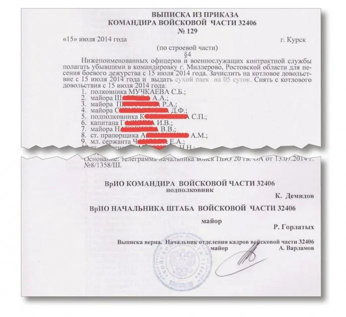 Телеграма про прибуття військових Телеграма про прибуття військових