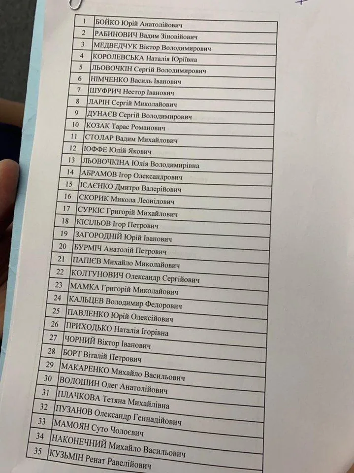 опозиційна платформа за життя список партії бойко опозиційна платформа за життя список партії бойко