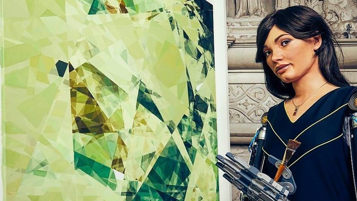 Перший в світі робот-художник покаже свої картини на виставці Перший в світі робот-художник покаже свої картини на виставці