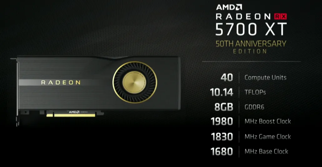AMD ​Radeon RX 5700 XT 50th Anniversary Edition