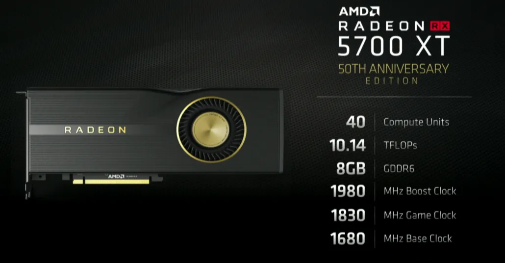 AMD Radeon RX 5700 XT 50th Anniversary Edition AMD Radeon RX 5700 XT 50th Anniversary Edition
