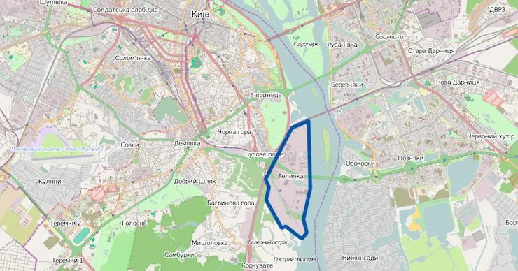 Київ карта Теличка Київ карта Теличка