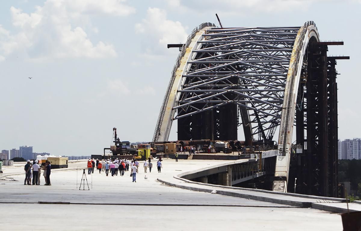 Как в Киеве строят Подольско-Воскресенский мост: фото и видео