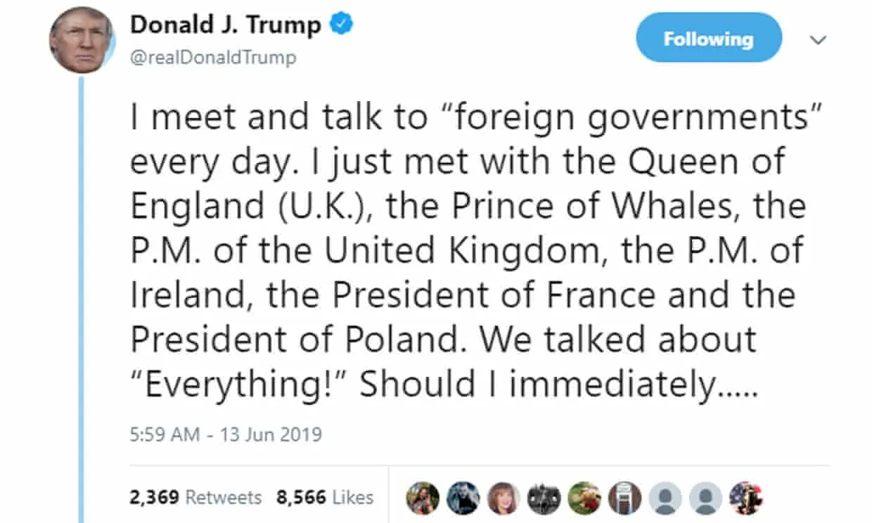 твіт Трампа принц китів курйози меми твіт Трампа принц китів курйози меми