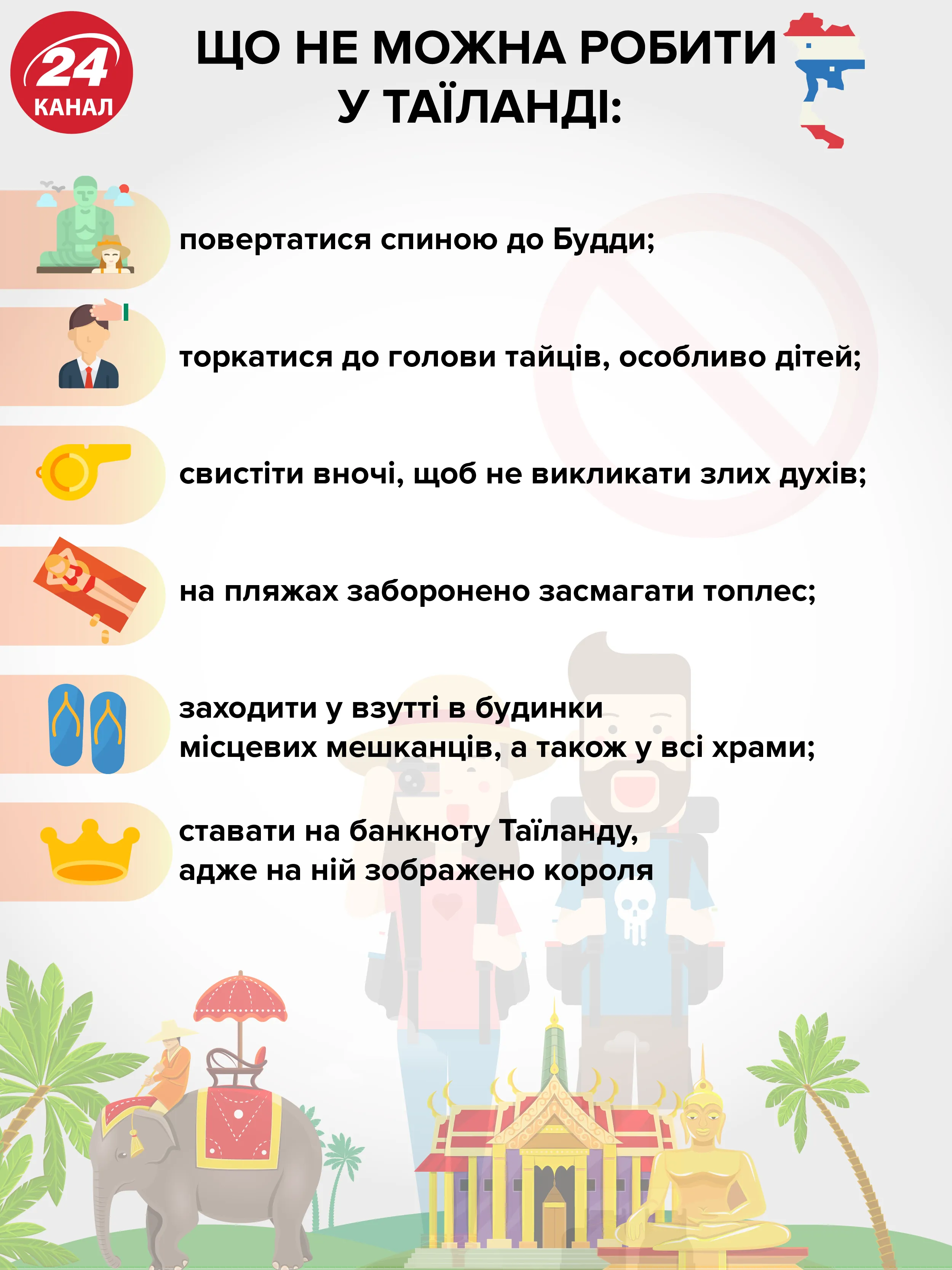 Що заборонено робити в Таїланді Що заборонено робити в Таїланді