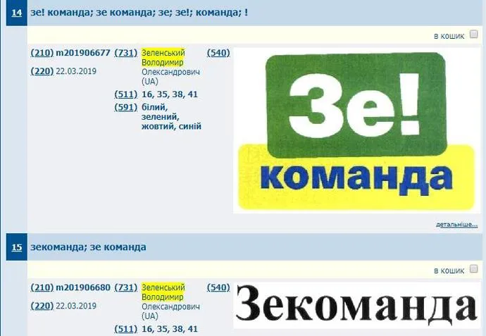 зеленський торговельні марки зеленський торговельні марки