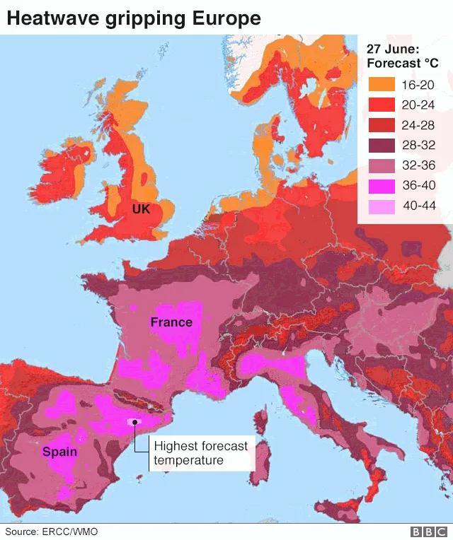погода Європа спека в Європі