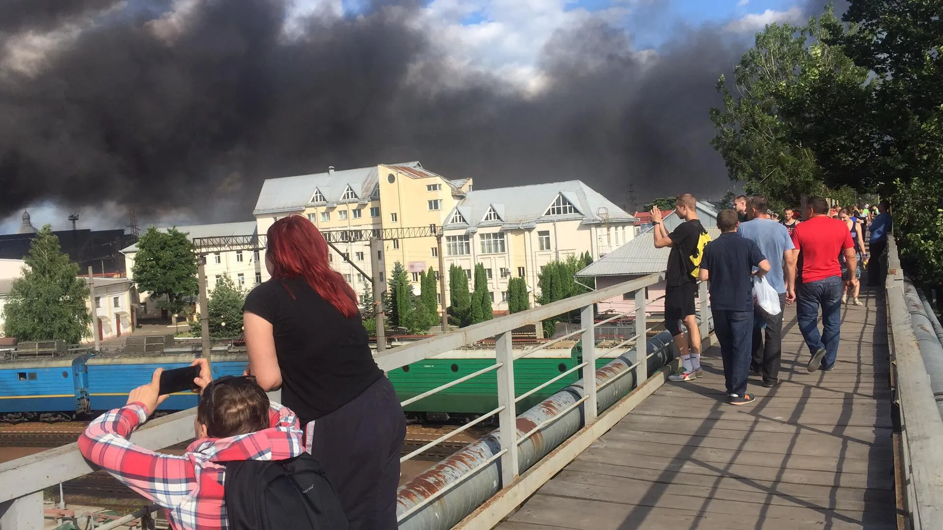 пожар Львов вокзал фото