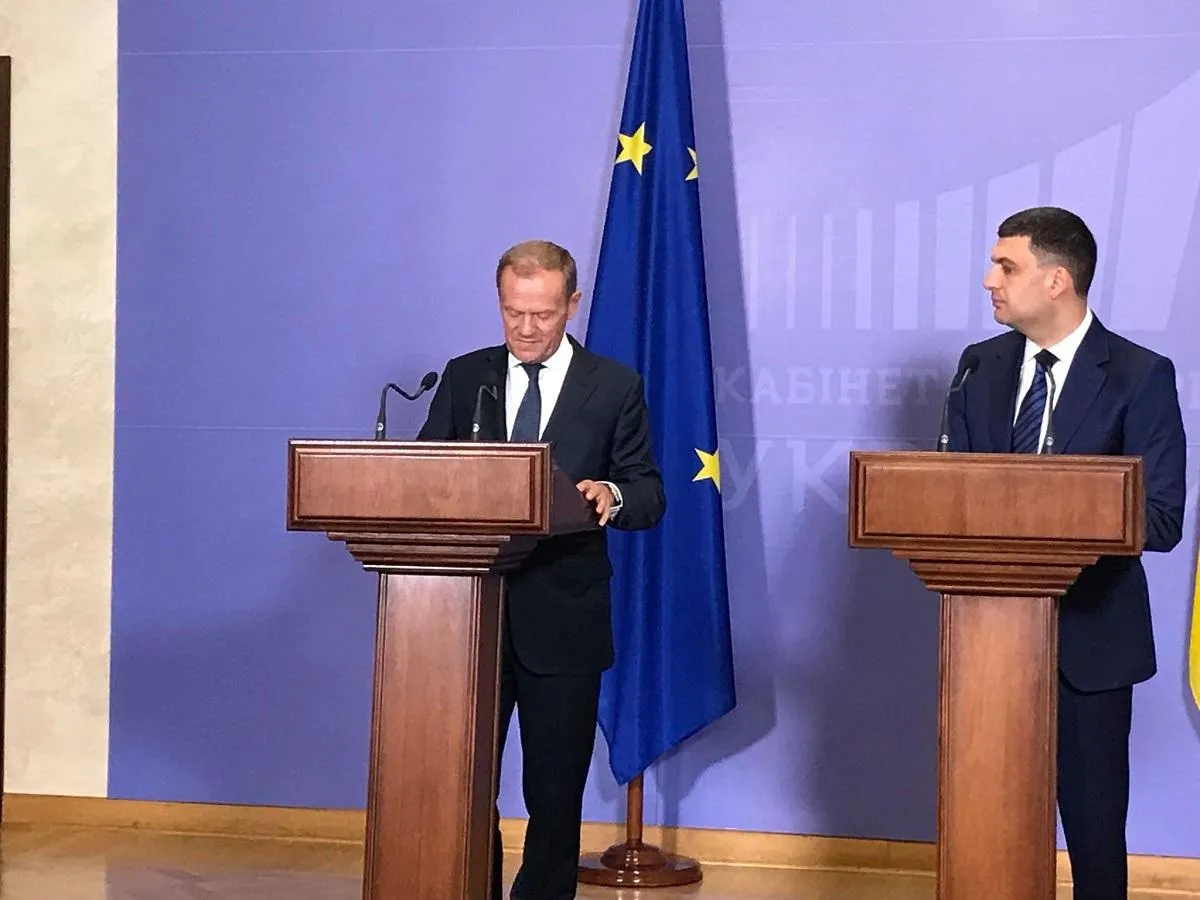 Дональд Туск, Володимир Гройсман, Європейська Рада Дональд Туск, Володимир Гройсман, Європейська Рада