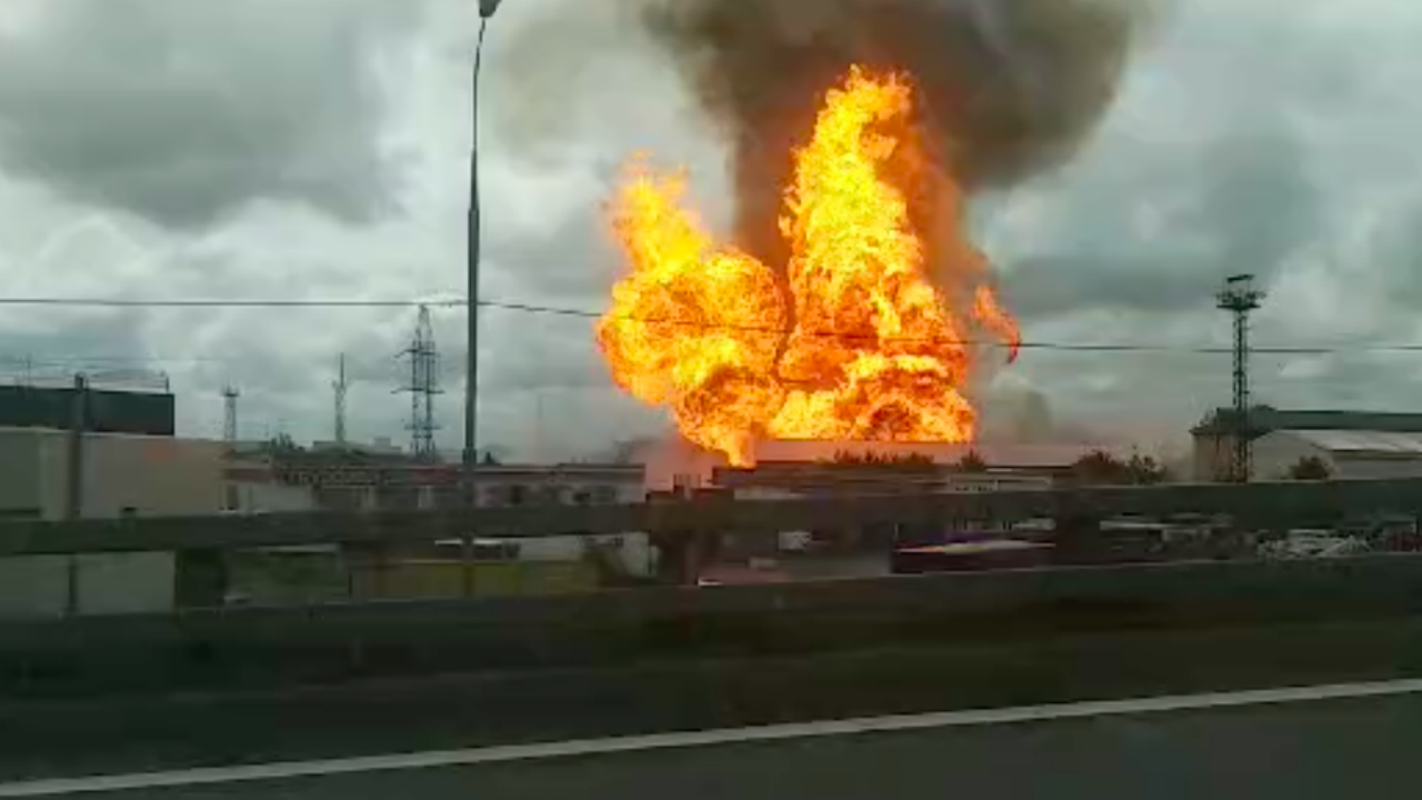 В Подмосковье горела ТЭЦ: видео