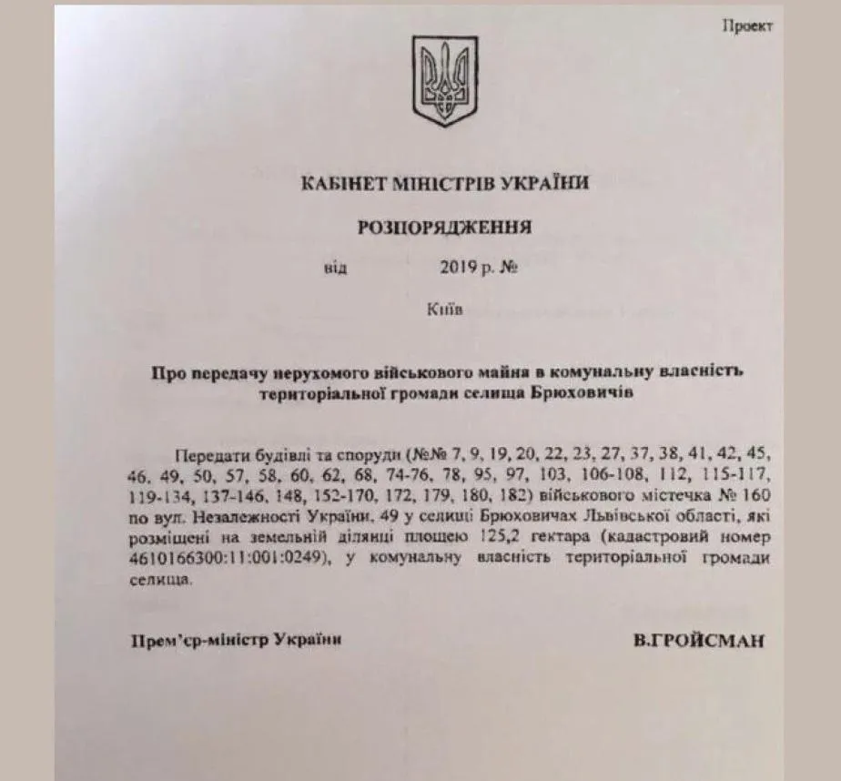Проект розпорядження Кабінету Міністрів Проект розпорядження Кабінету Міністрів