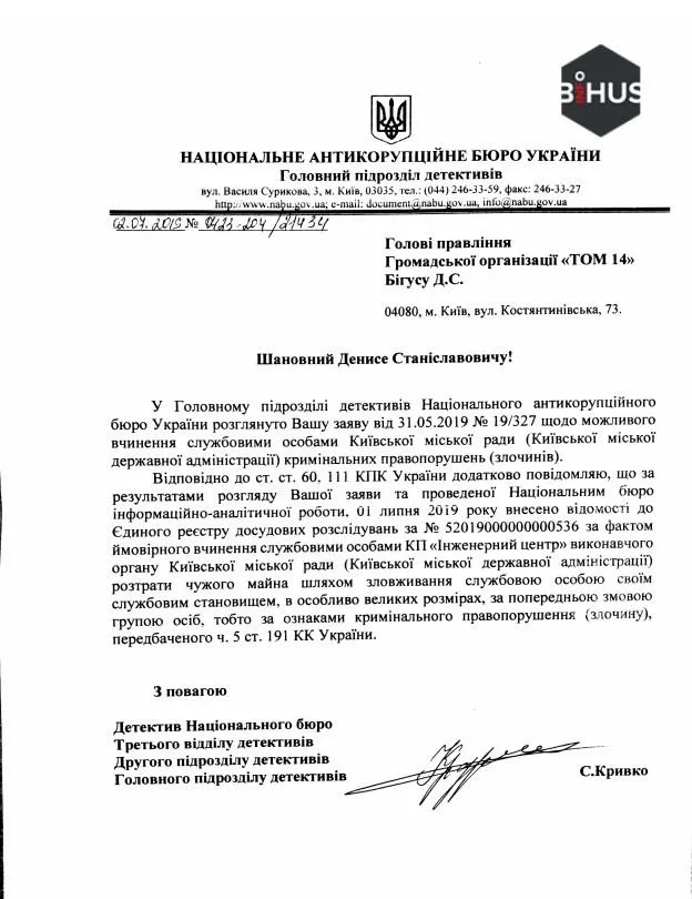 НАБУ відкрило справу щодо НАБУ відкрило справу щодо