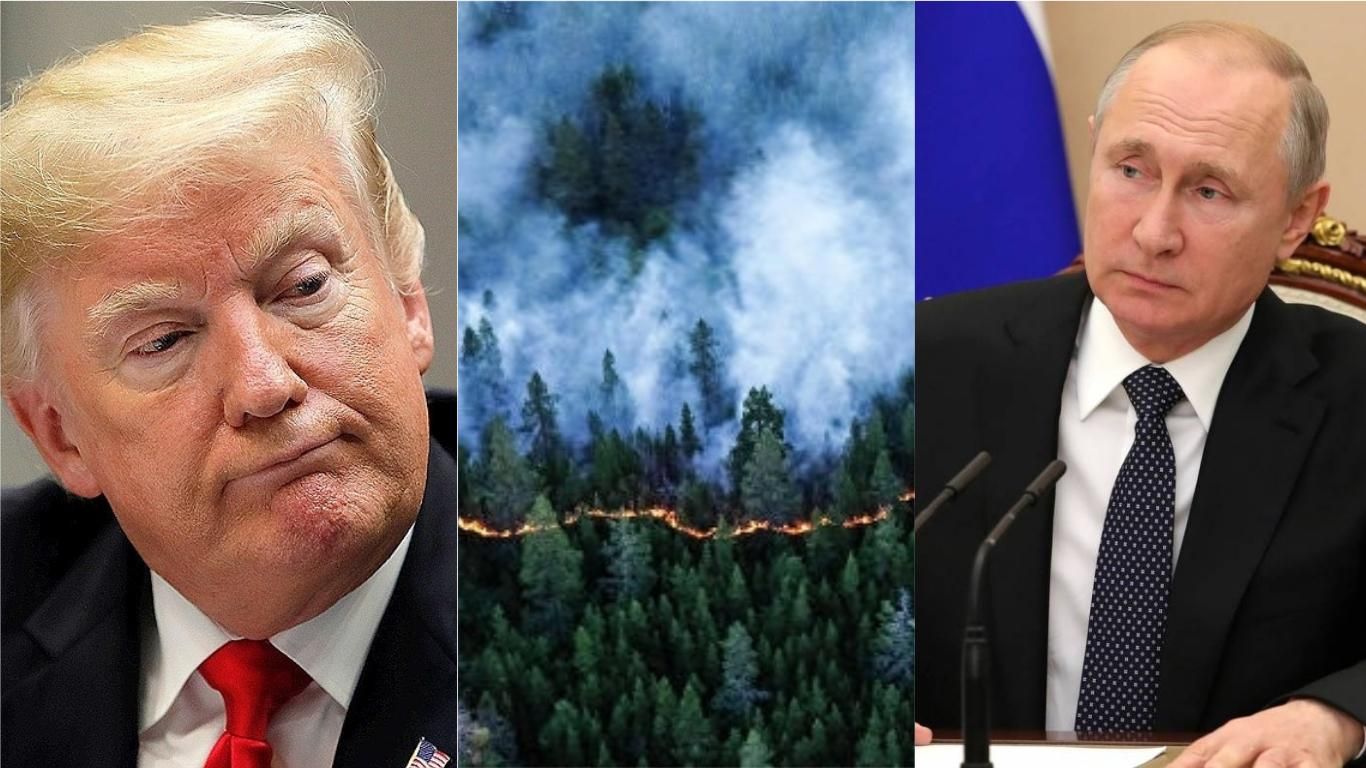 Пожежа у Сибірі 2019 – Трамп запропонував Путіну допомогу Пожежа у Сибірі 2019 – Трамп запропонував Путіну допомогу