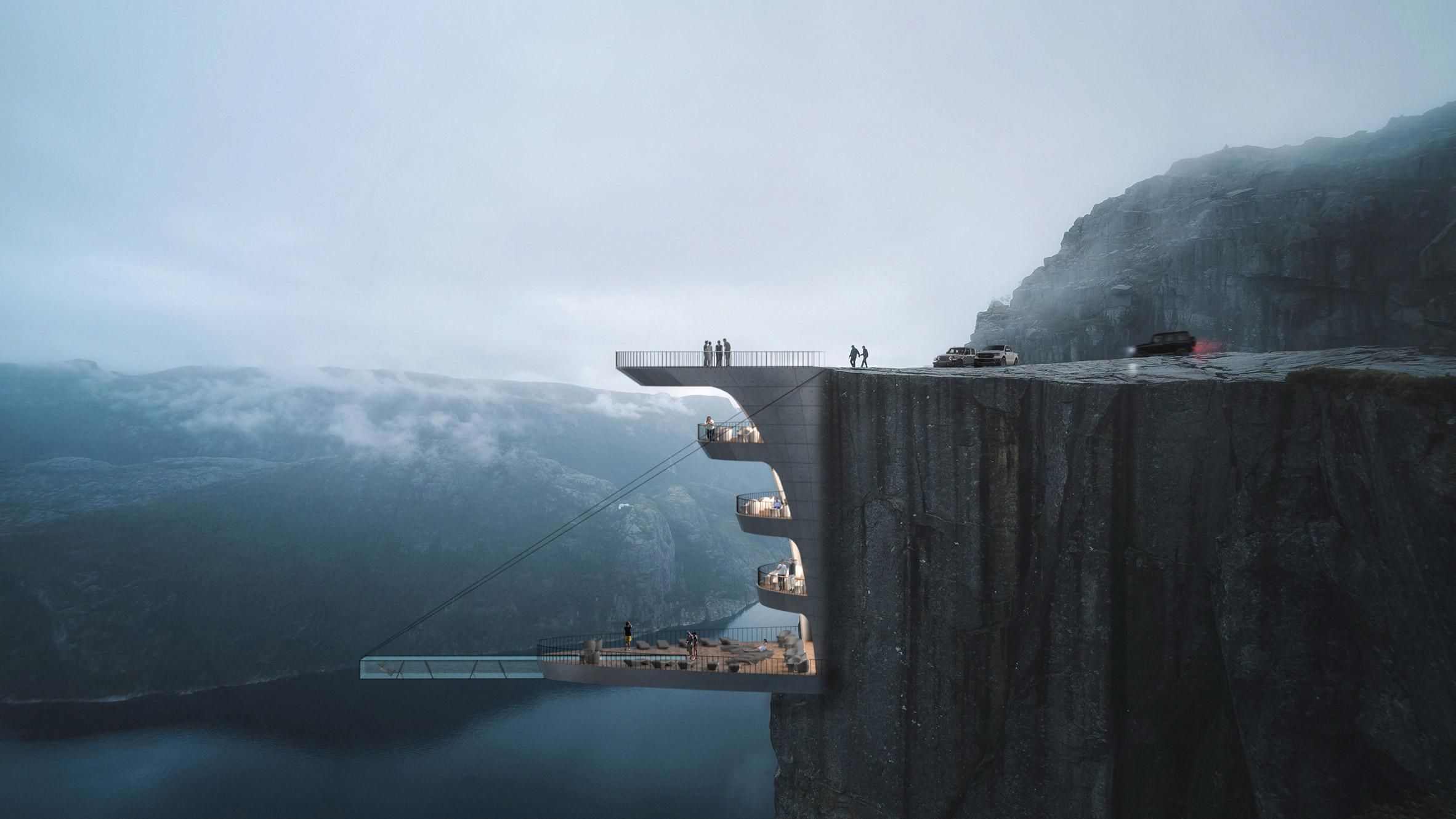 Бассейн над фьордом: уникальный отель может появиться в Норвегии – впечатляющие фото