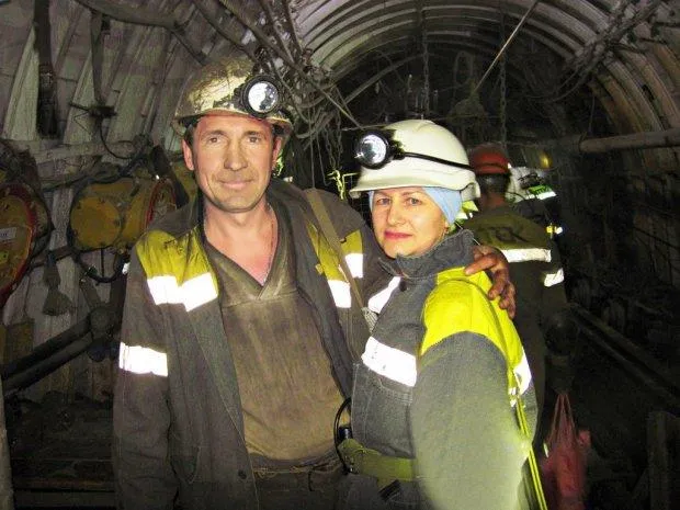 Сімейна пара шахтарів