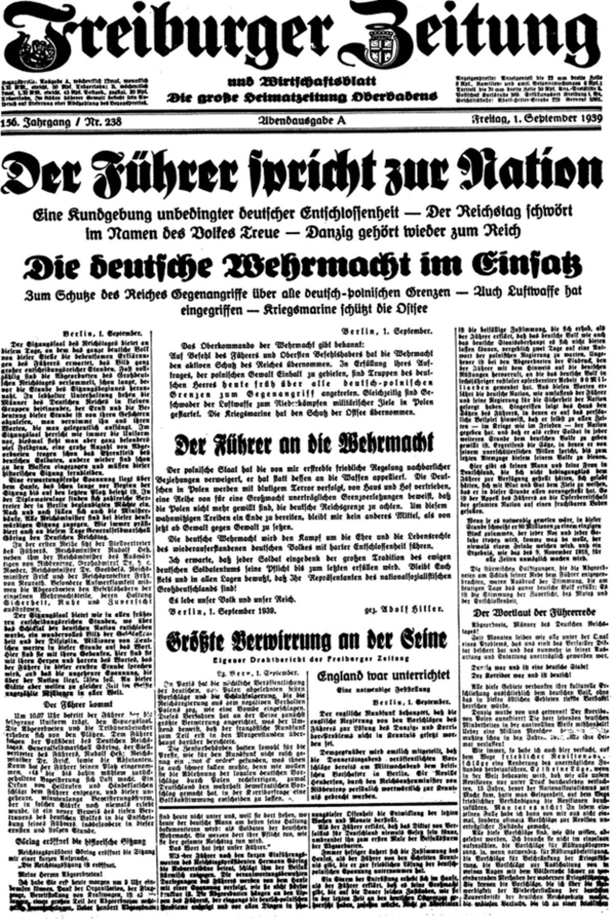 Мировые газеты выйдут с обложками 1939 года к годовщине начала войны