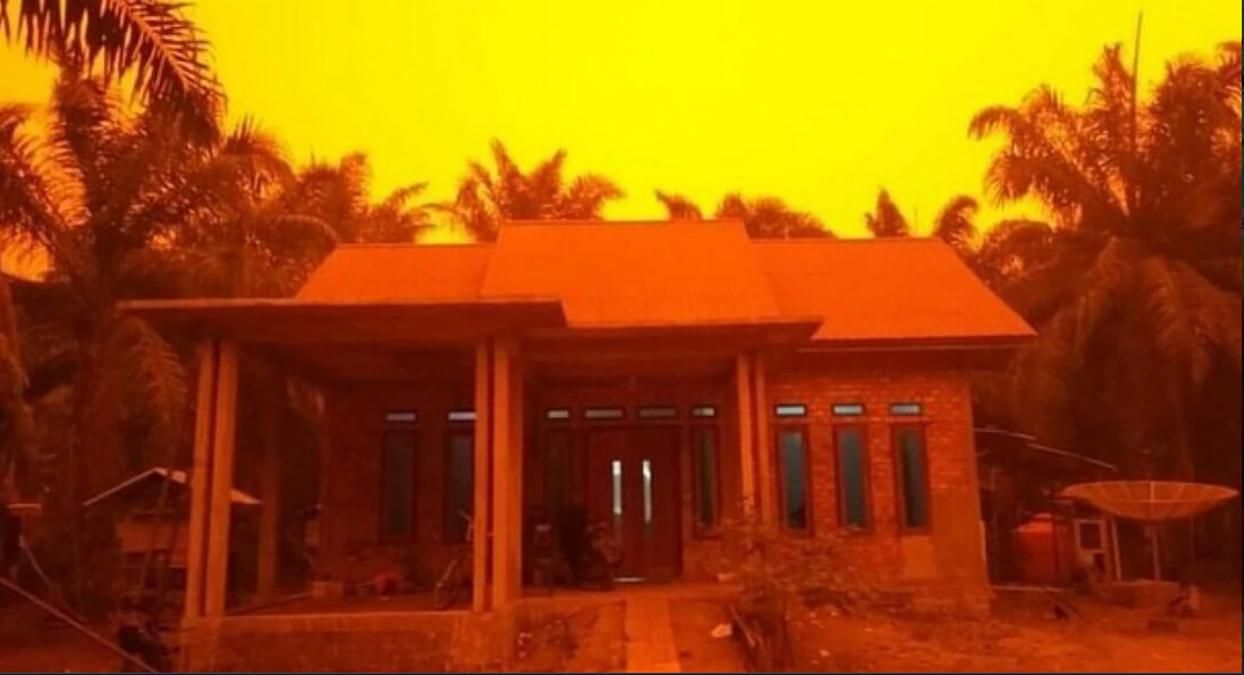 Криваво-червоне небо: пожежі перетворили Індонезію на фільм жахів – фото, відео