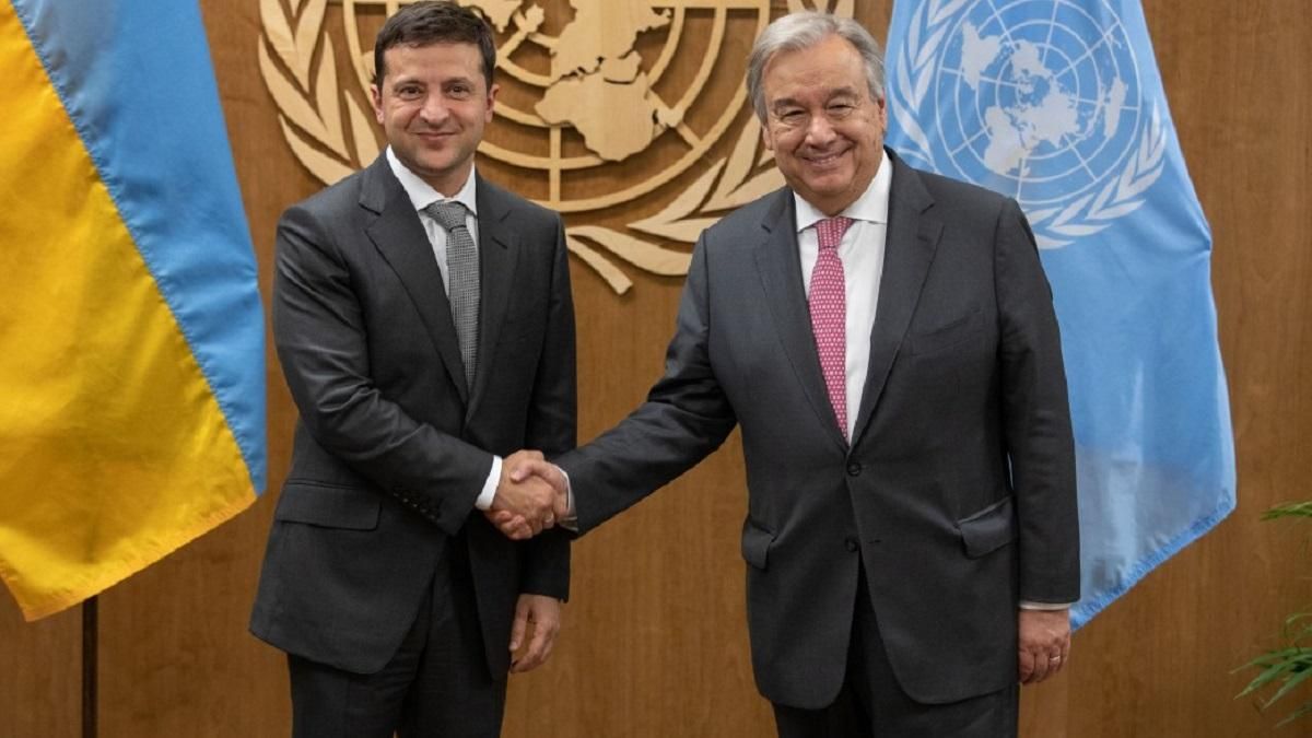 Зеленский обсудил с Генсеком ООН гуманитарную поддержку Украины