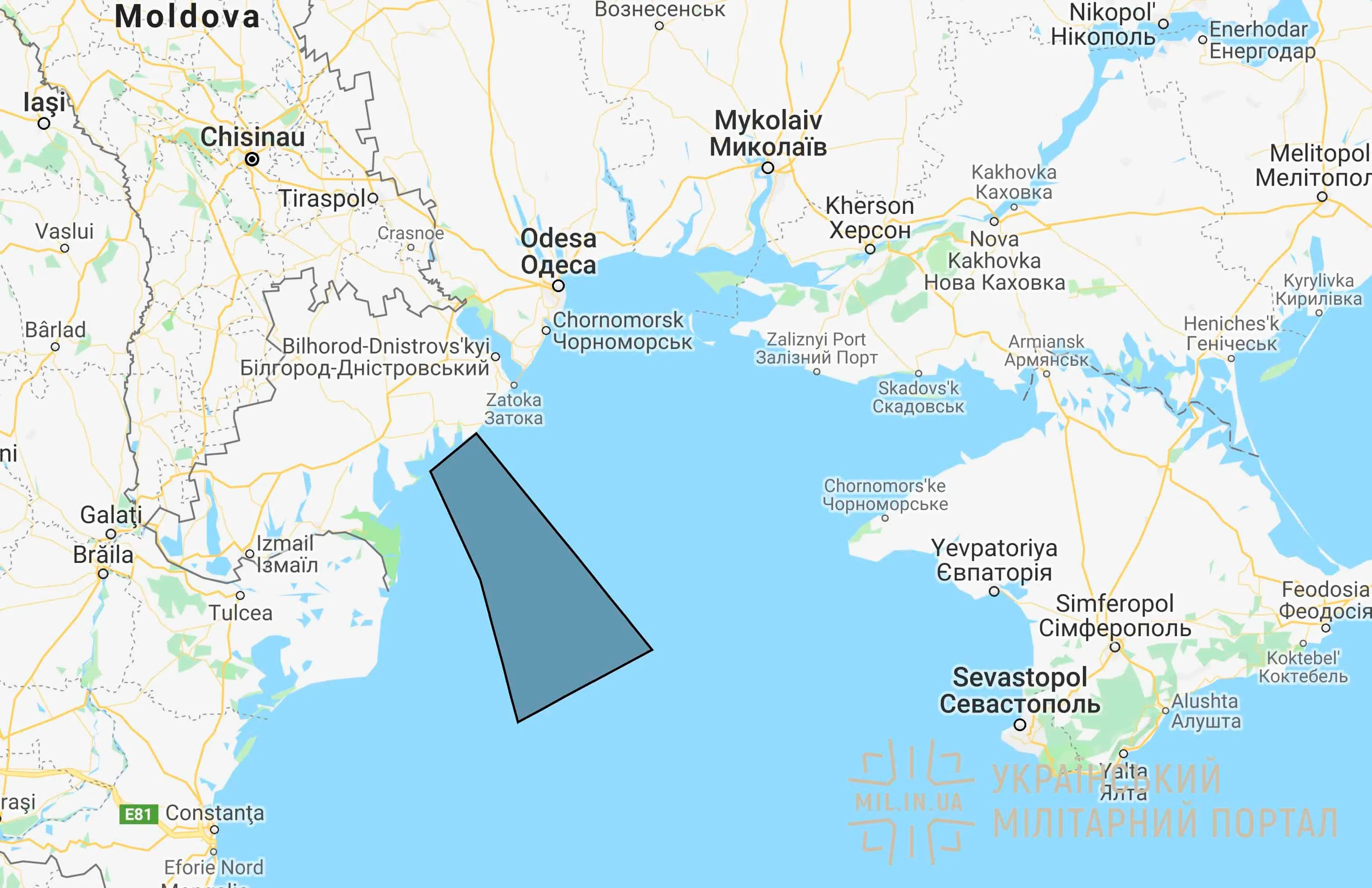 Район ракетних стрільб на Одещині 4 та 5 жовтня 2019 року