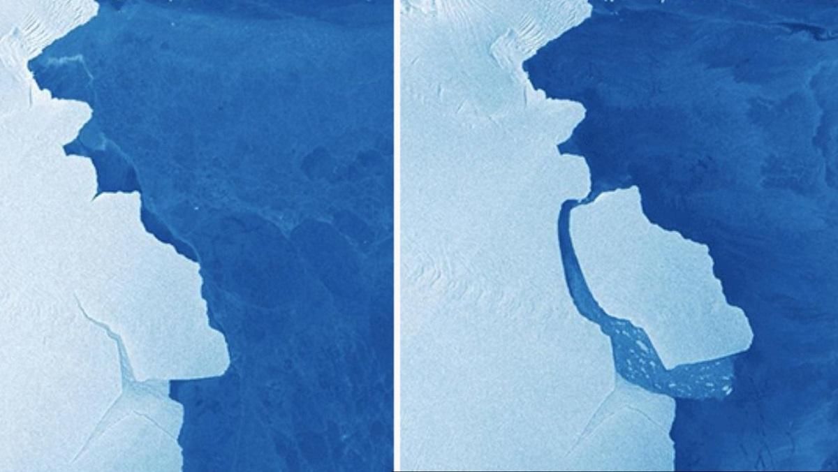 От Антарктиды откололся айсберг – вес айсберга 315 млрд тонн