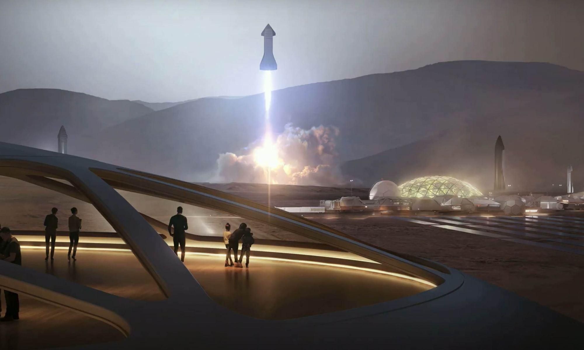 Полет космического корабля SpaceX Starship показали на видео Полет космического корабля SpaceX Starship показали на видео