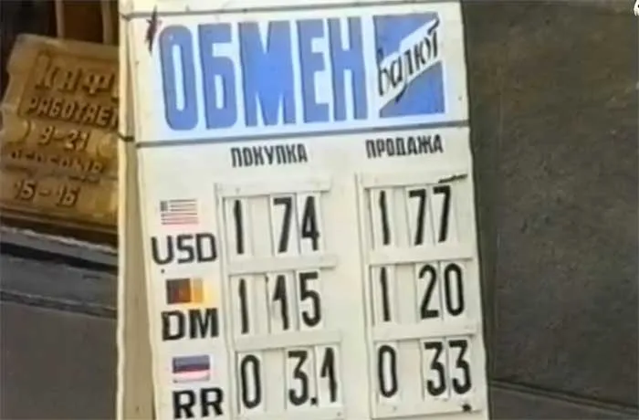 курси валют 1996 рік