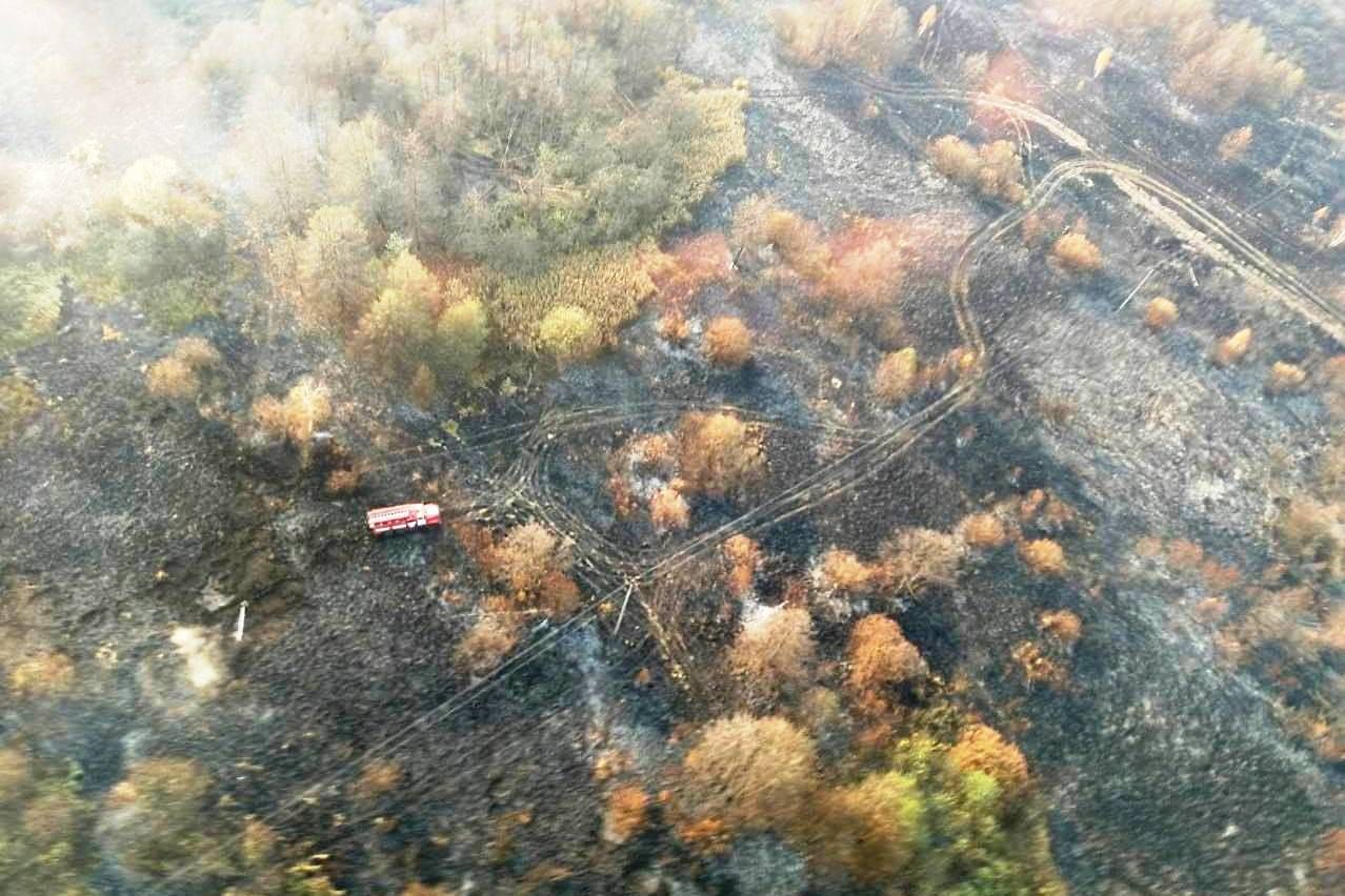 На Черкащині рятувальники вже тиждень не можуть припинити тління торфовищ На Черкащині рятувальники вже тиждень не можуть припинити тління торфовищ