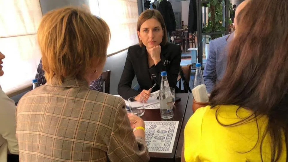 Ганна Новосад на зустрічі Ганна Новосад на зустрічі