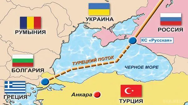 Турецький потік, карта