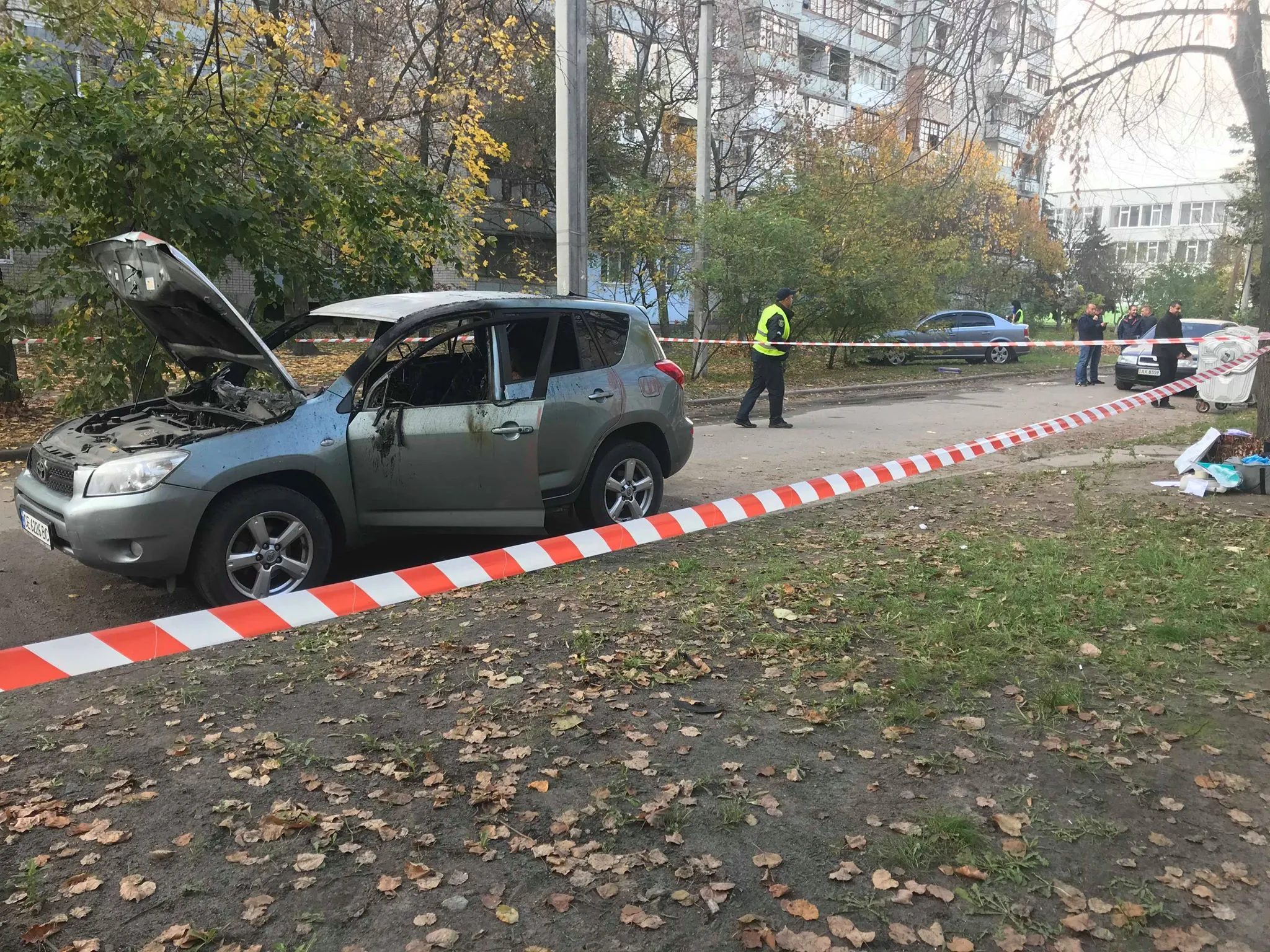 спалене авто нападника Харків