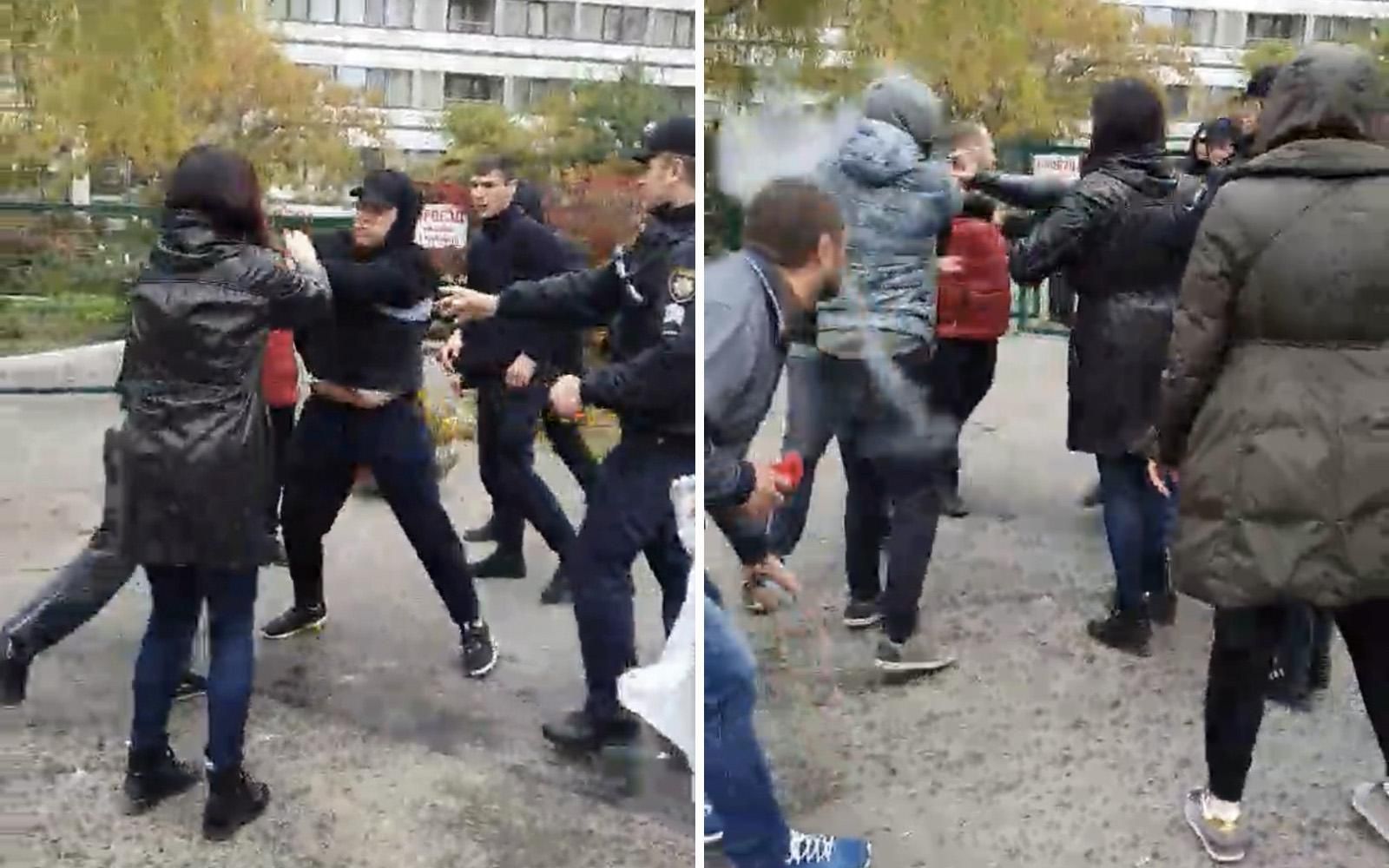 В Одессе "титушки" напали на людей, потому что те заблокировали незаконную застройку: видео