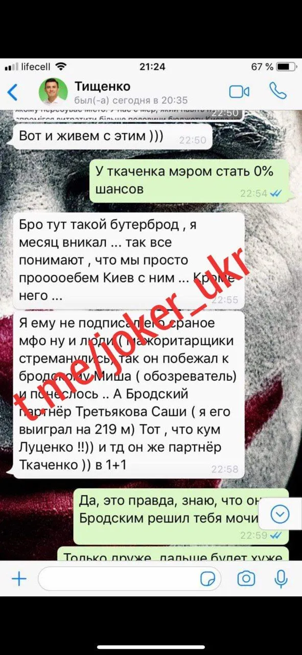 Пранкер Джокер листування Тищенко Рябошапка