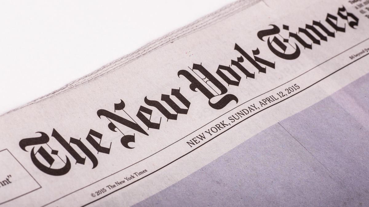 The New York Times опубликовало карту Украины без Крыма: фотофакт
