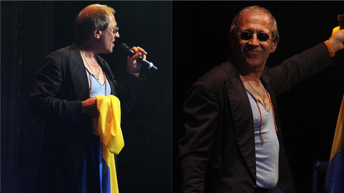 Эксклюзив: певец трибьют-шоу Адриано Челентано выступил во Львовской опере с флагом Украины