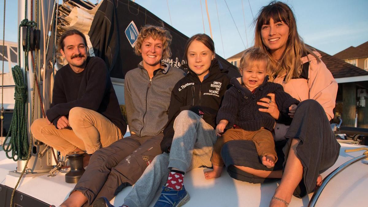 Екоактивістка Грета Тунберг попливе в Мадрид на катамарані: фото Екоактивістка Грета Тунберг попливе в Мадрид на катамарані: фото