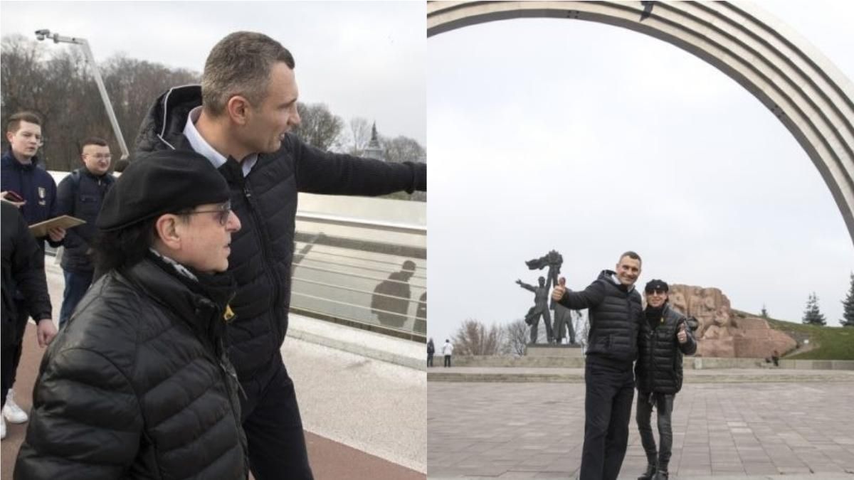 Лідер Scorpions Клаус Майне прогулявся у Києві і заспівав з вуличним музикантом: відео