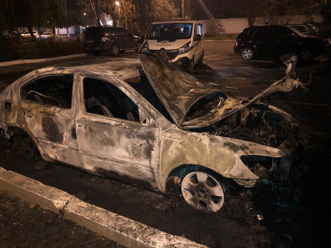 Сожгли автомобиль семьи руководителя Одесской таможни Резника: появилось видео