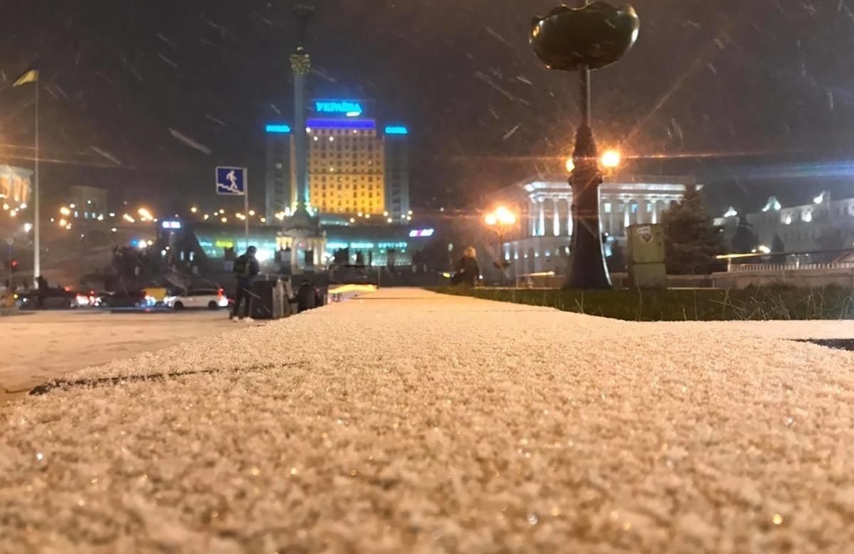 Снег в Киеве 2 декабря 2019 - видео и фото снега