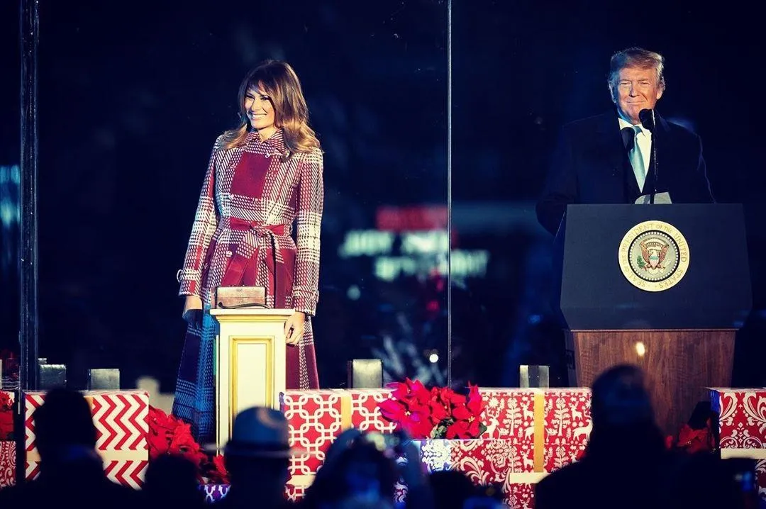 Дональд і Меланія Трамп на відкритті ялинки Дональд і Меланія Трамп на відкритті ялинки