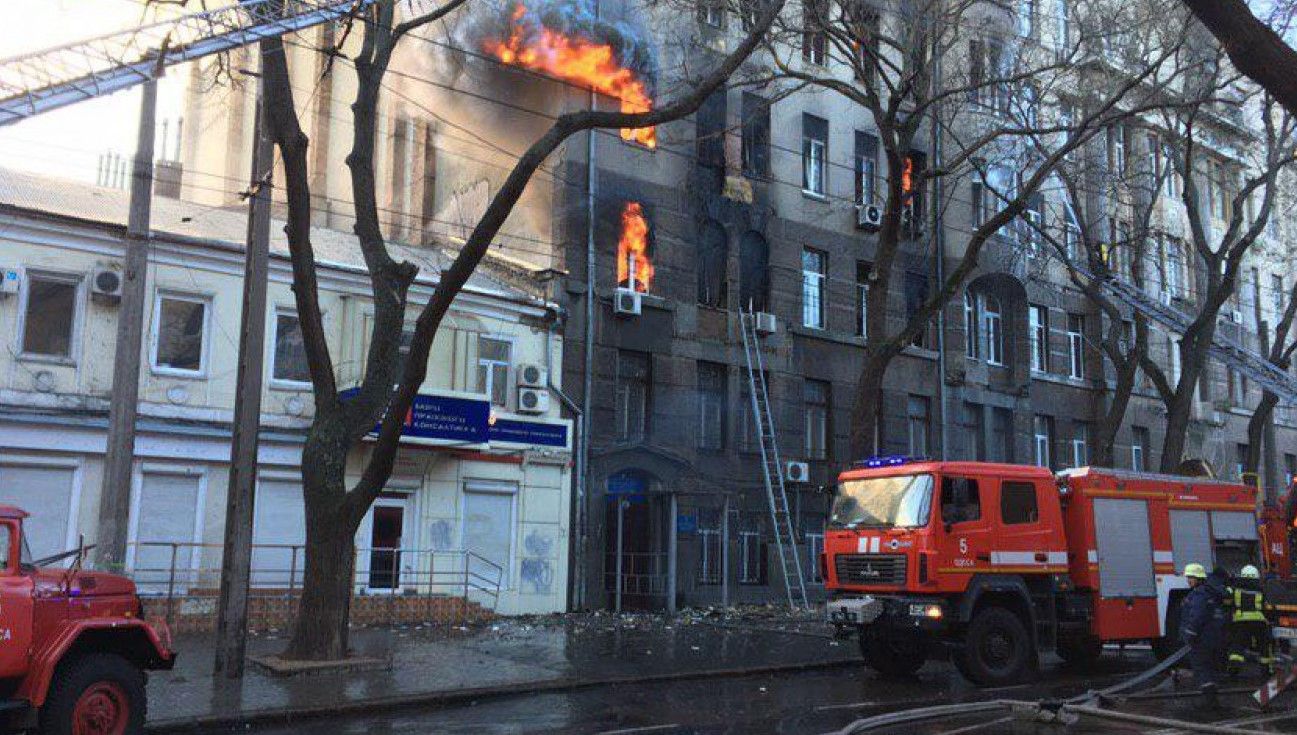 В сгоревшем колледже Одессы не было пожарной сигнализации, – глава ГСЧС