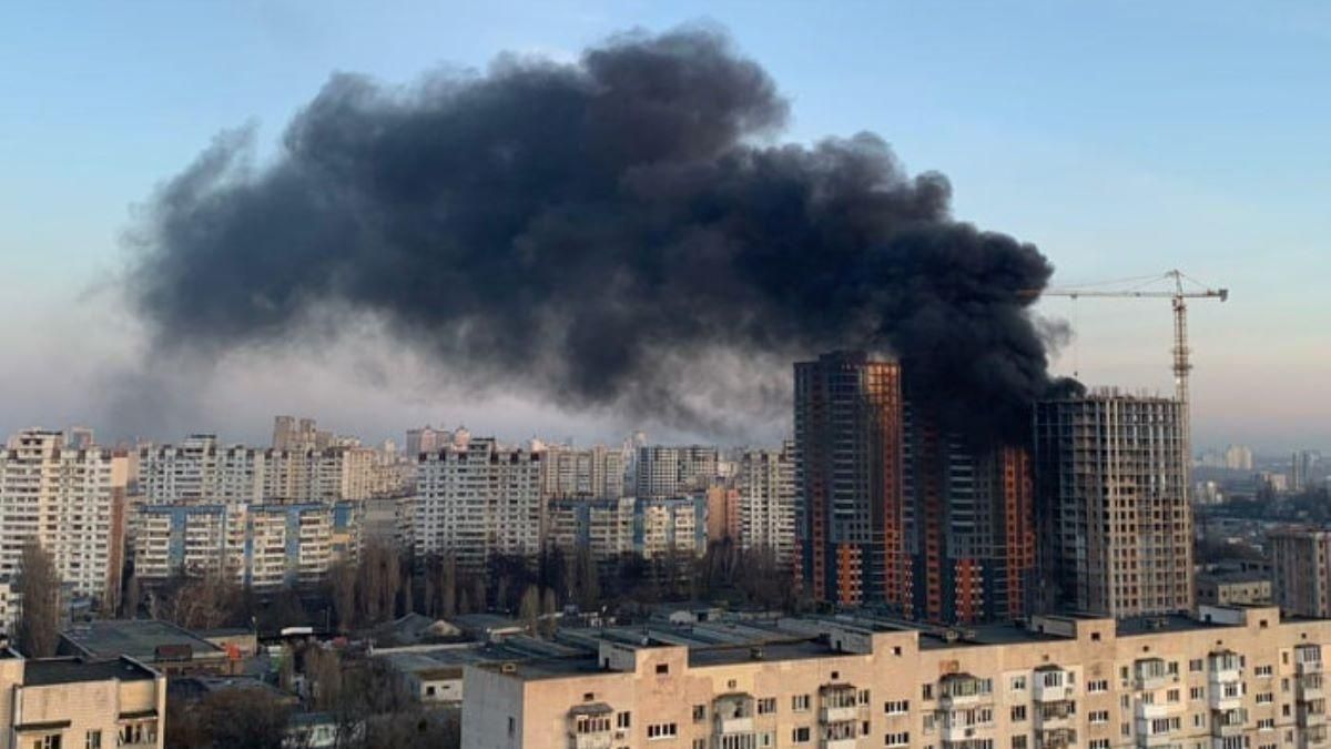 Пожежа в ЖК Бережанський в Києві 16 грудня 2019