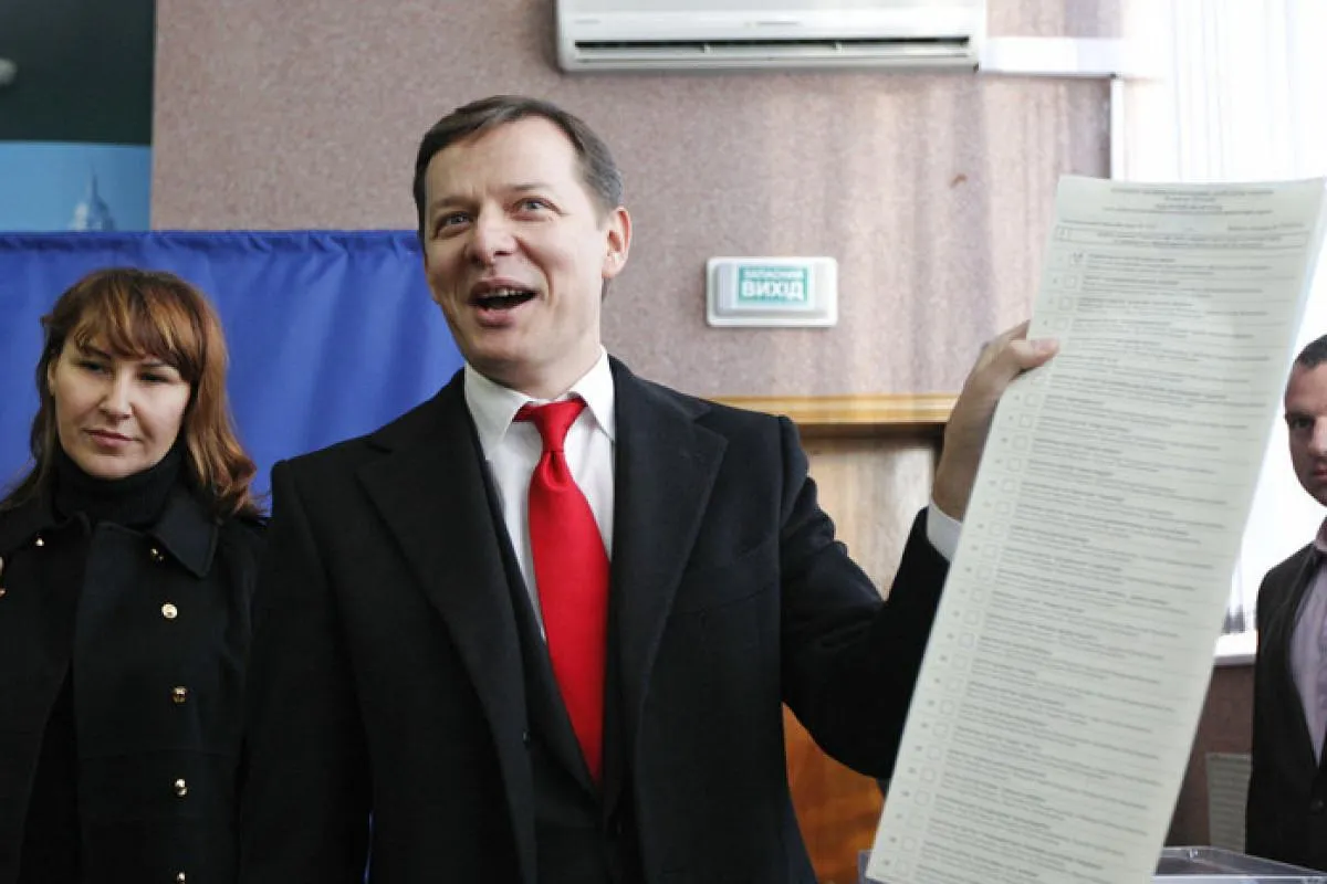 вибори президента, Ляшко показав бюлетень вибори президента, Ляшко показав бюлетень