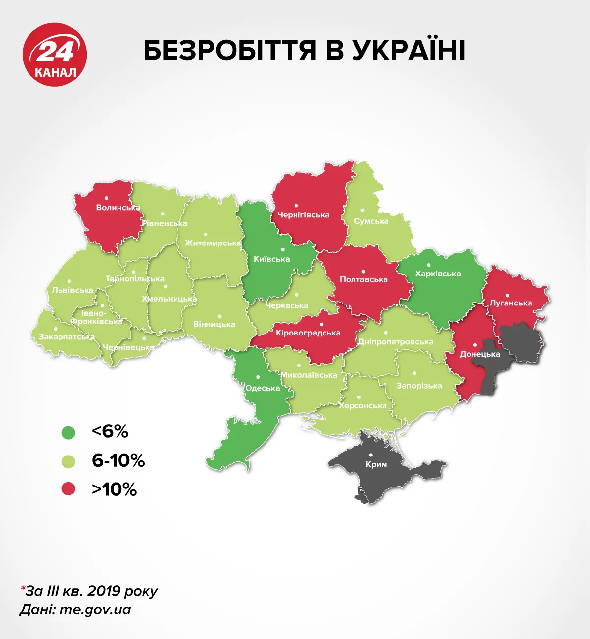 Безробіття в Україні інфографіка 24 канал 