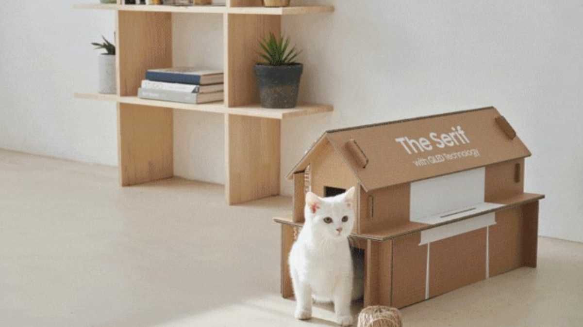 Samsung створила екологічну упаковку, з якої можна зробити хатку для кота Samsung створила екологічну упаковку, з якої можна зробити хатку для кота