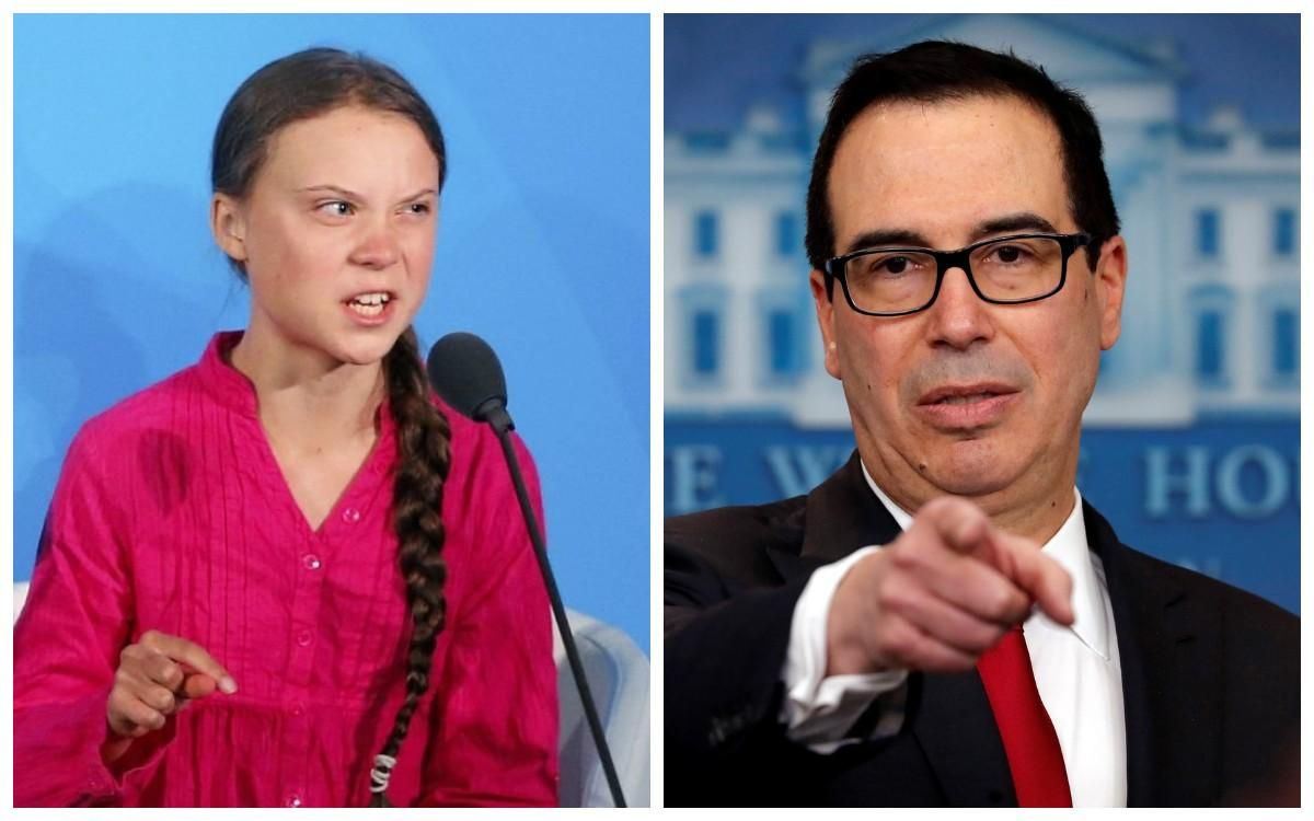 Міністр фінансів США різко відреагував на заяви Грети Тунберг Міністр фінансів США різко відреагував на заяви Грети Тунберг