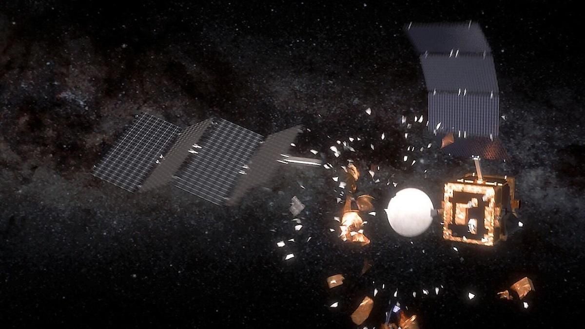 На земной орбите могут столкнуться спутники На земной орбите могут столкнуться спутники